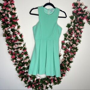 Tobi Womens Teal Mini Dress Sleeveless Small Sleeveless Pastel Green Blue Party